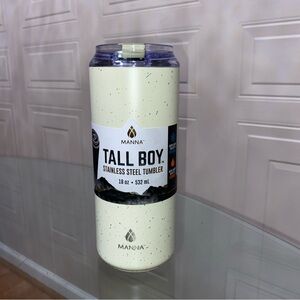 - - Brand New 18Oz, Tall Boy Manna Black Steinless Steel Tumble. Light Yellow